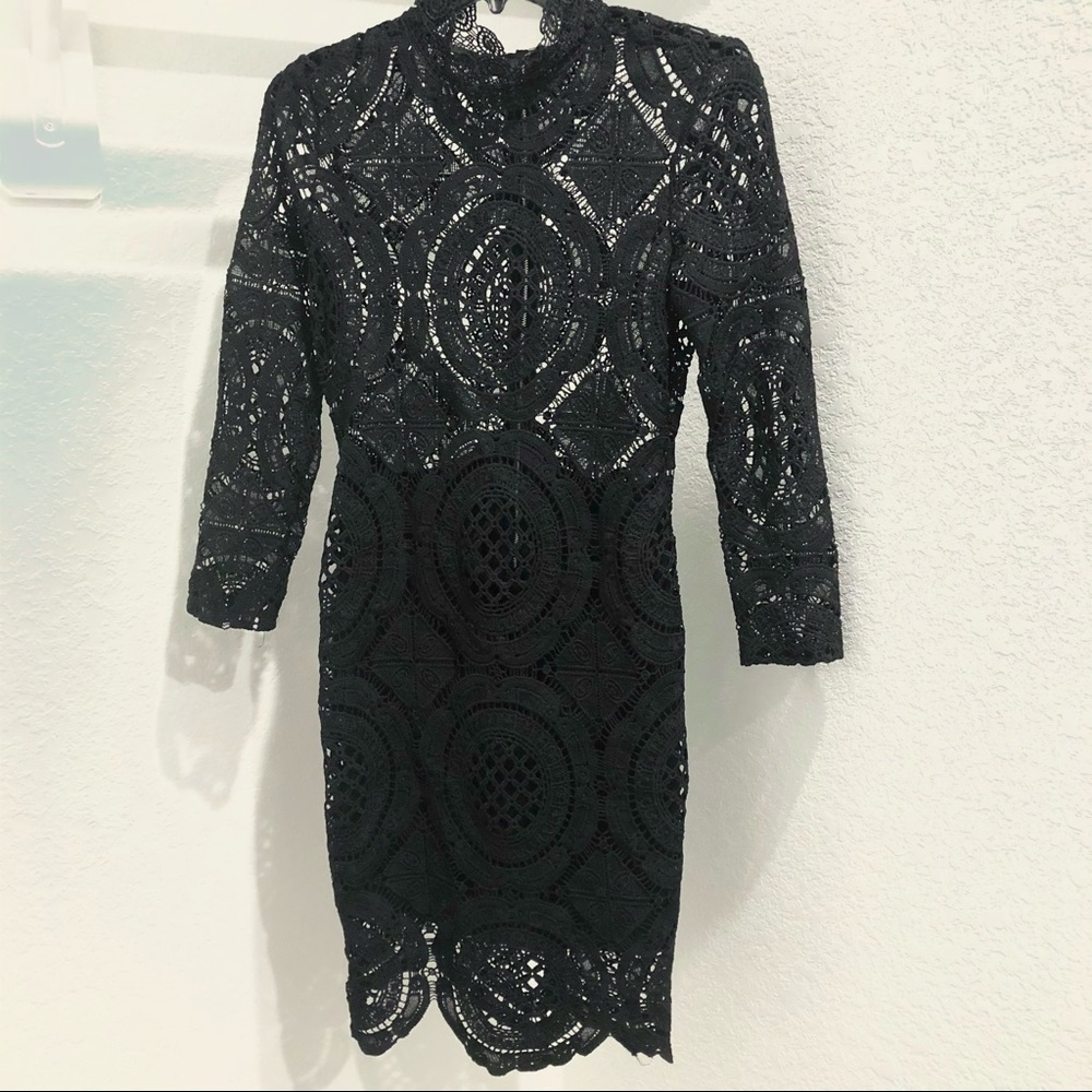 👗 NWOT CHOIES Knit Peek-a-boo Little Black Dress